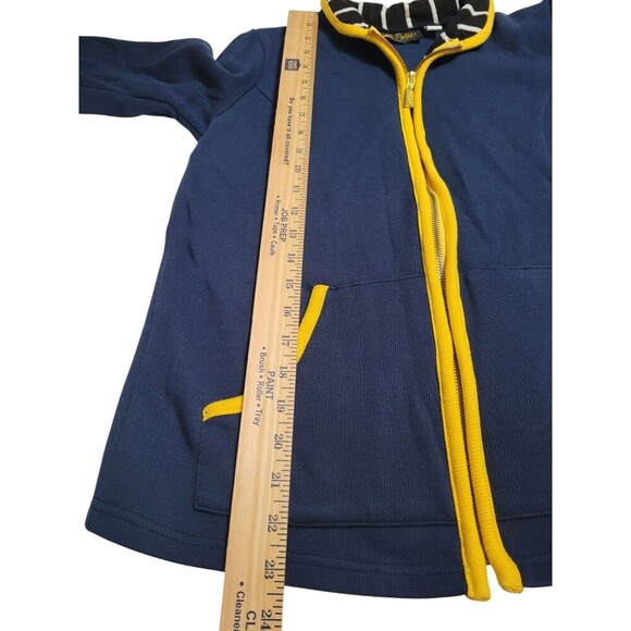 Bob Mackie Wearable Art XXS Women's Full Zip Navy/Yellow Pockets - Picture 5 of 10